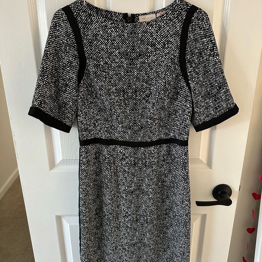 The Limited Women’s Dress Black with White Pattern